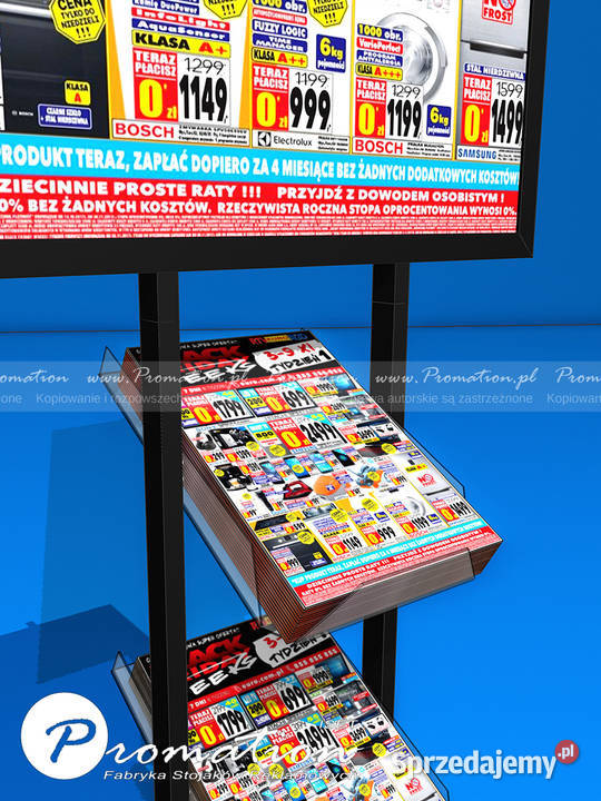 Stojak ekspozycyjny czarny na plakat A1 i ulotki