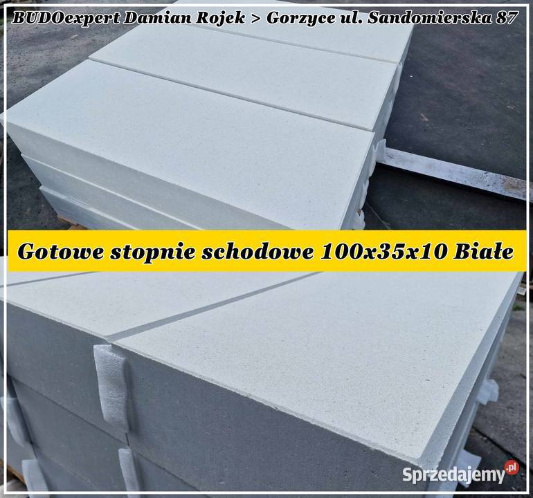 Gotowe betonowe STOPNIE SCHODOWE gładkie Gorzyce