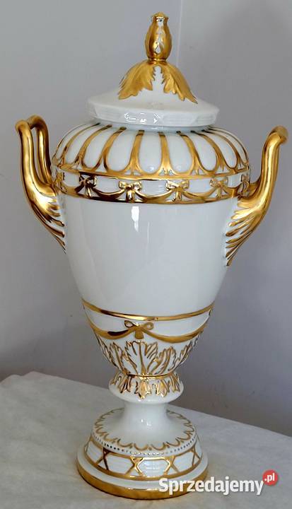 Ekskluzywna porcelanowa amfora duża 41 reliefowy Kraków