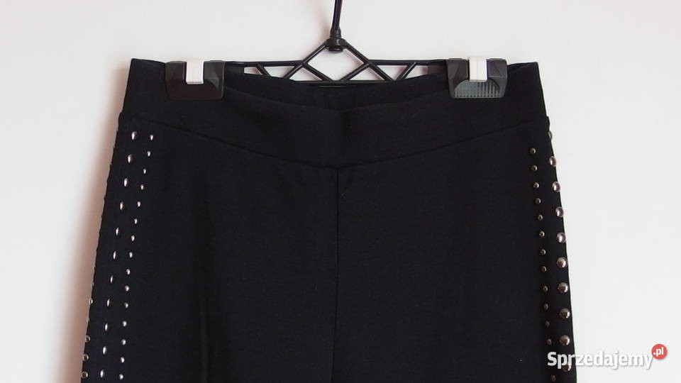Czarne spodnie leginsy legginsy HM dżety bokach Toruń