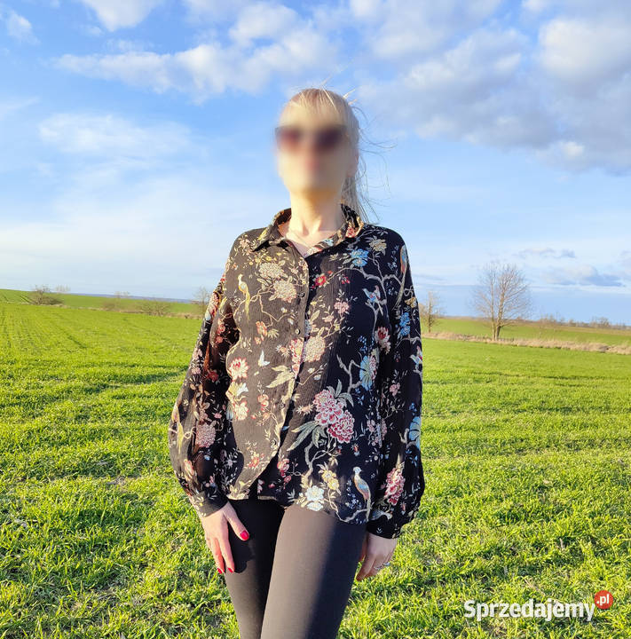 Koszula HM GP J Baker 34 XS 36 S czarna kolorowy długi zachodniopomorskie Szczecin