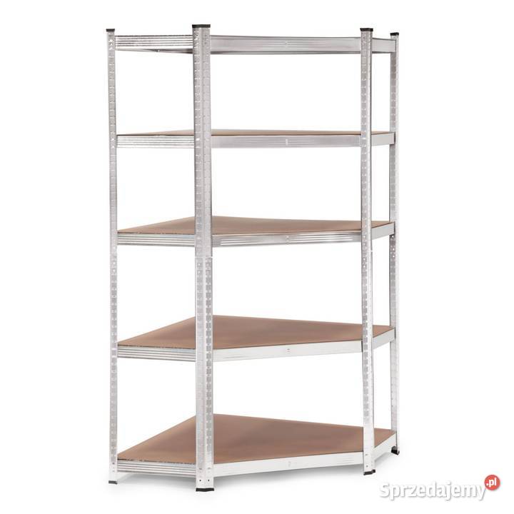 Regał narożny metalowy srebrny 5 półek wielkopolskie Poznań