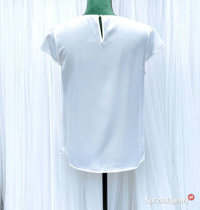 Bluzka biała L 40 XL 42 kokardka prosta Szczecin