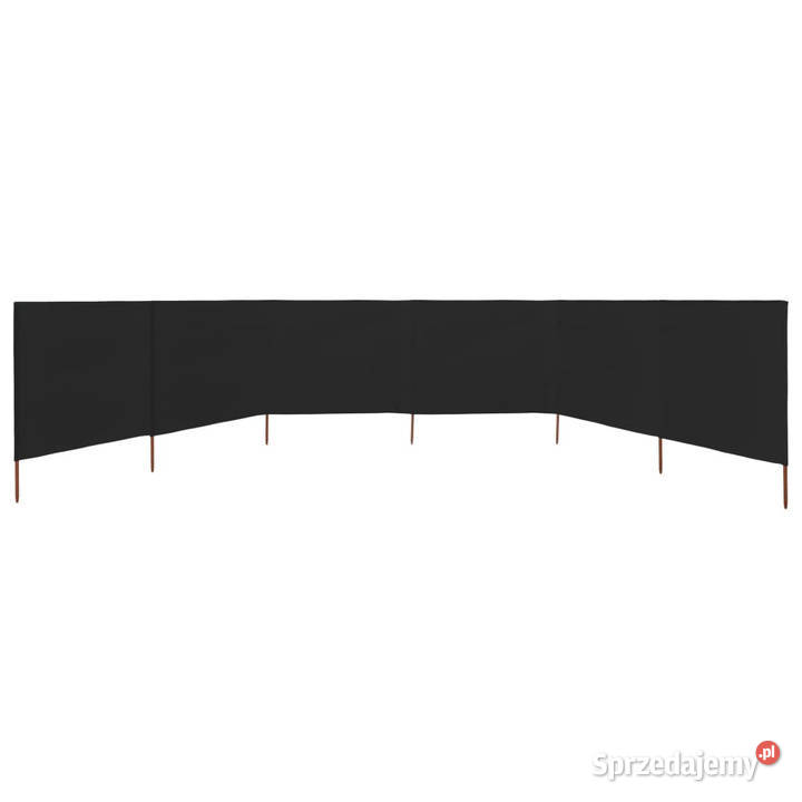 Parawan 6skrzydłowy z tkaniny 800 x 80 czarny Warszawa
