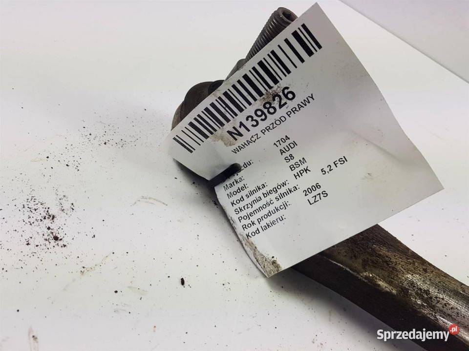 WAHACZ PRZÓD PRAWY S8 D3 4E0407696C Motoryzacja Lipno