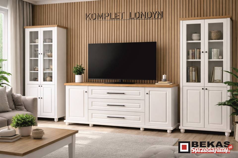 Stylowa Prowansalska Komoda 120 Londyn Dąb Biały Gniezno