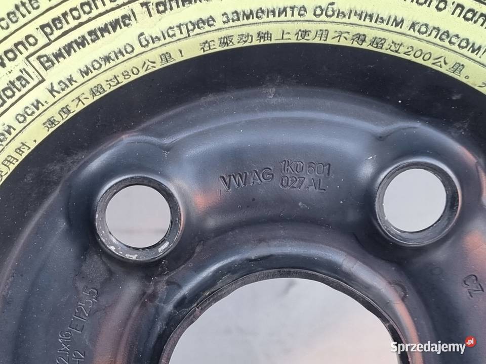 KOŁO DOJAZDOWE Audi Seat Vw Golf VI dojazdówka