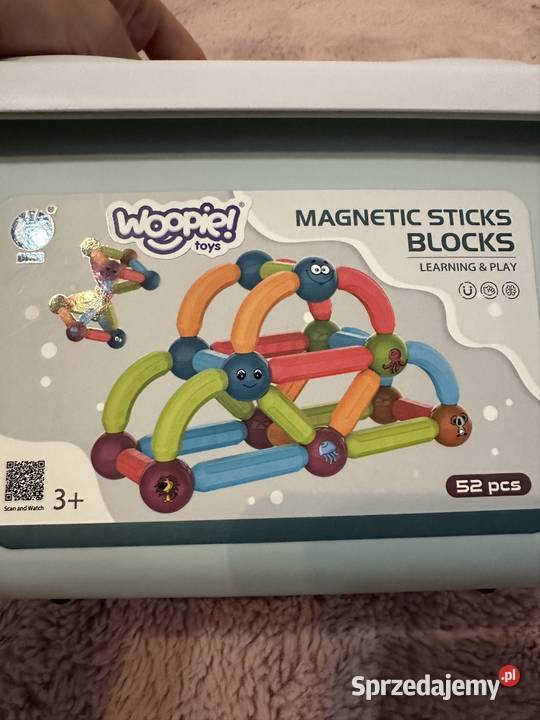 Klocki magnetyczne zestaw 52 elementy w pudełku wielkopolskie Poznań