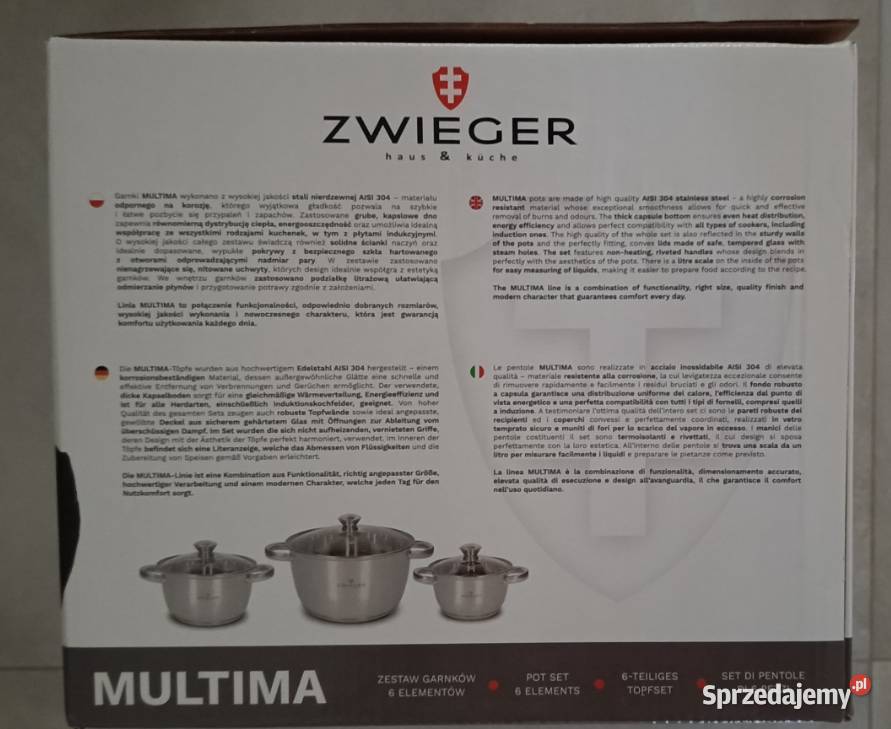 Zestaw garnków Zwieger Multima 6 elementów nowy
