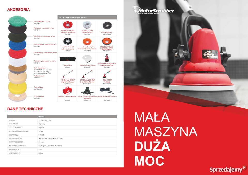 Mini Szorowarka Bateryjna MOTOR SCRUBBER 8 Elektryczne Łódź sprzedam