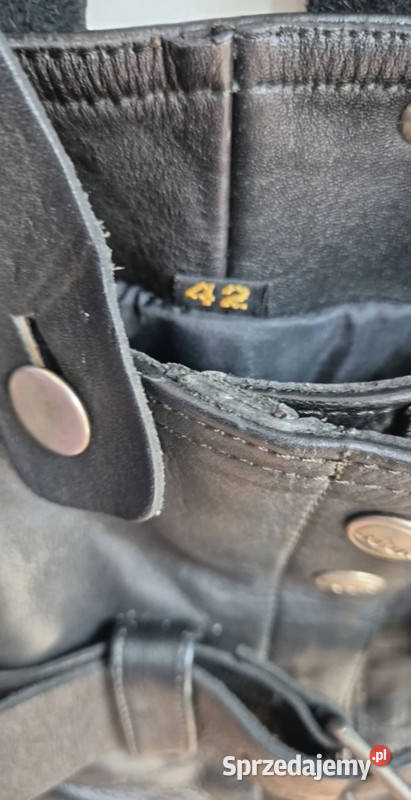 Vintage SCHUH skórzane spodnie motocyklowe 40 Gryfice sprzedam