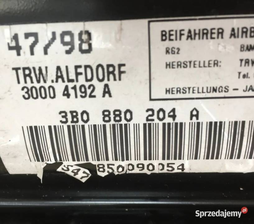 PODUSZKA AIRBAG PASAŻERA VW PASSAT B5 FL sprzedam