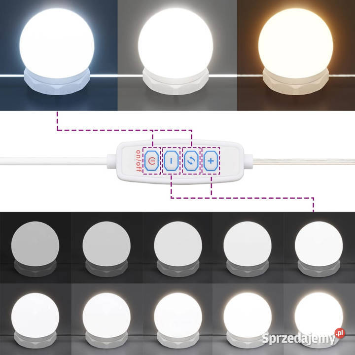 Toaletka z LED brązowy dąb 60x40x140 WM820444 Warszawa