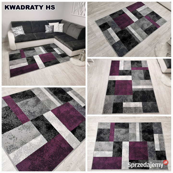DYWAN 140X200 IDEA KWADRATY HS GĘSTY WŁOS Białystok sprzedam