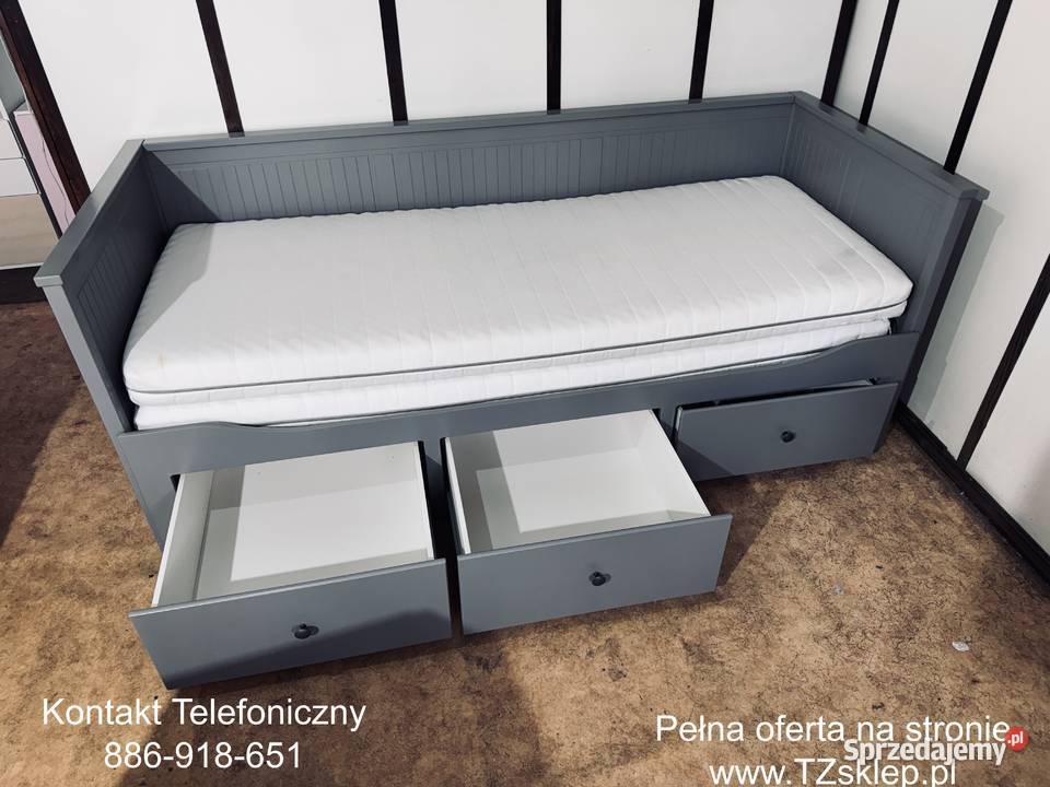 IKEA HEMNES Łóżko Leżanka z 3 szufladami 2 śląskie