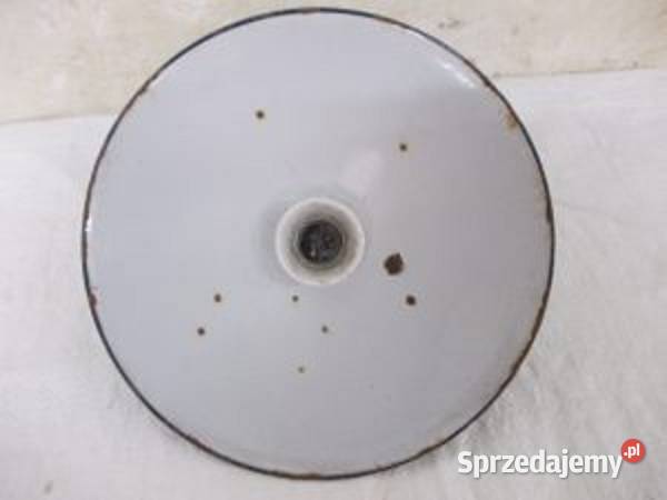 Stara emaliowana lampa fabryczna loft Bielsko-Biała