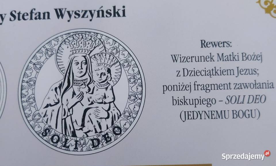 Moneta Stefan Wyszyński lustrzanka dolnośląskie Bolesławiec