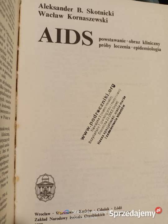 AIDS Skotnicki książki unikatowy egzemplarz medycyna, nauki medyczne Warszawa
