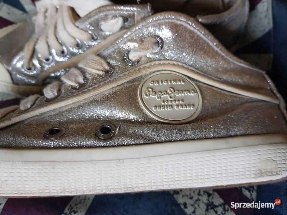 Pepe Jeans Industry trampki tenisówki srebrne