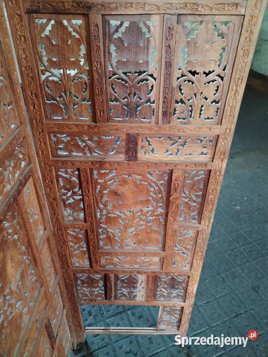 Piękne parawany Indyjski z drewna egzotycznego Ścianki i parawany Ścianki i parawany Legnica