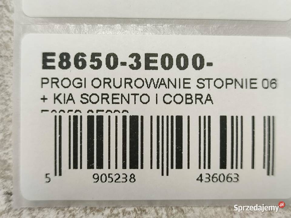 PROGI ORUROWANIE STOPNIE KIA SORENTO I COBRA lubelskie