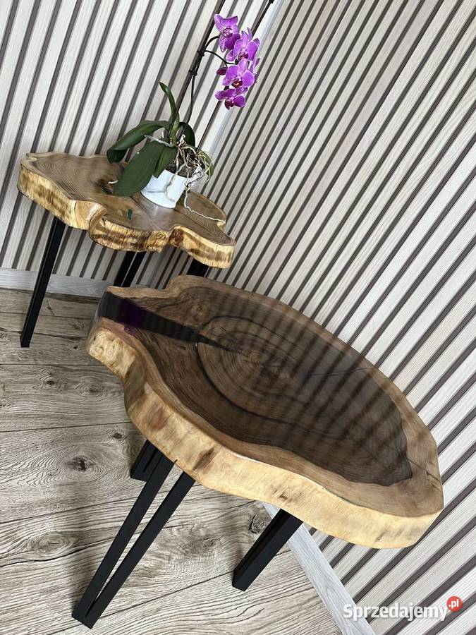 Stoliki kawowe plaster akacji orzecha dębu Inwałd