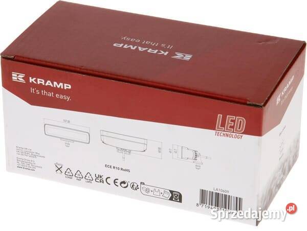 Lampa robocza LED prostokątna 30W 2880lm 1224V małopolskie Kamionna