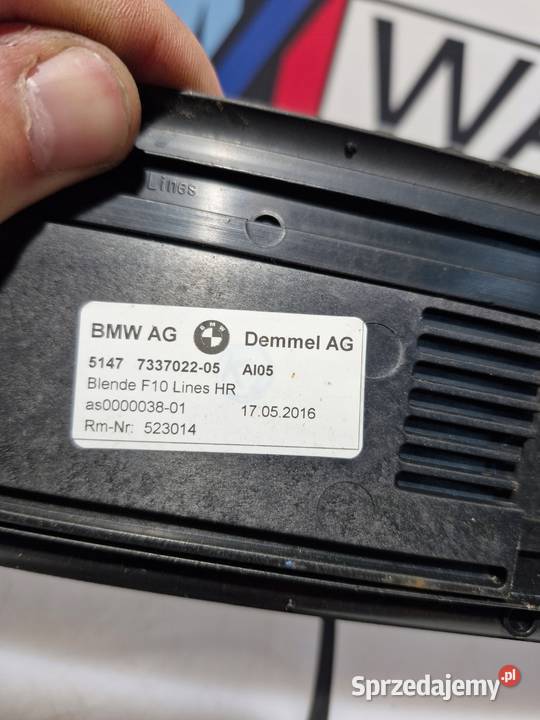 BMW F10 F11 NAKŁADKA LISTWA PROGOWA PRAWY TYŁ