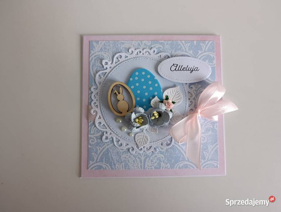 Kartka ręcznie robiona Świąteczna Wielkanoc 3 łódzkie Łódź