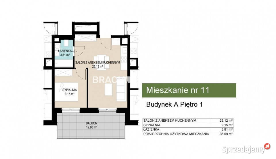 Mieszkanie Kraków 3609m2 małopolskie