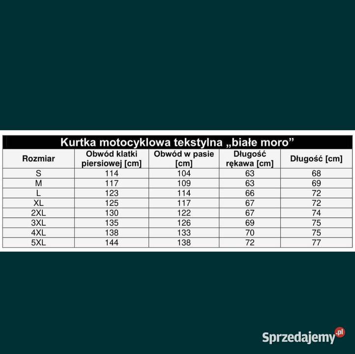Kurtka spodnie komplet motocyklowy Nowy Białe Witnica