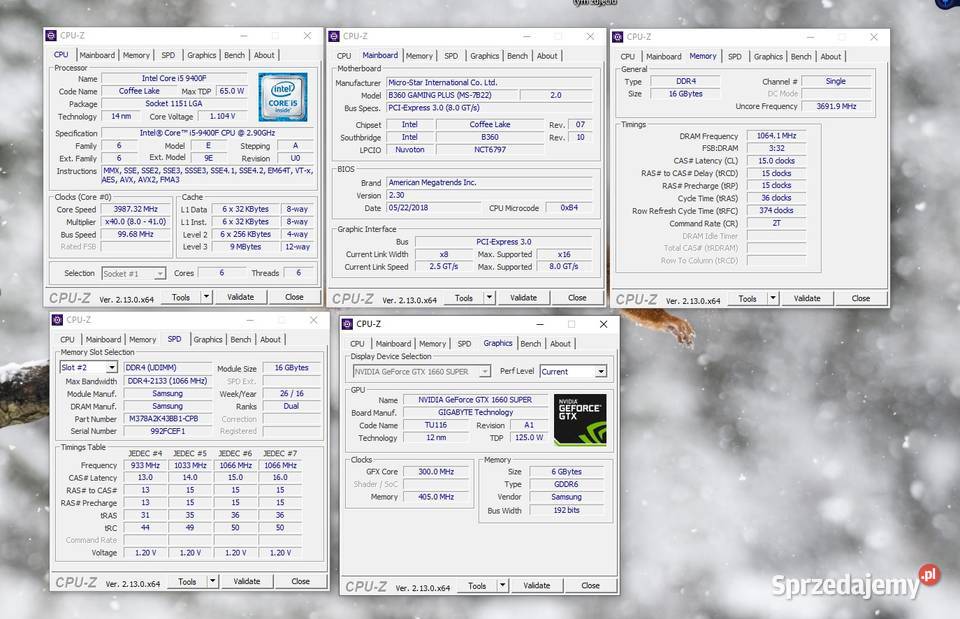 Komputer Gamingowy ARGB i5 9400f gtx 1660 6gb małopolskie Kraków