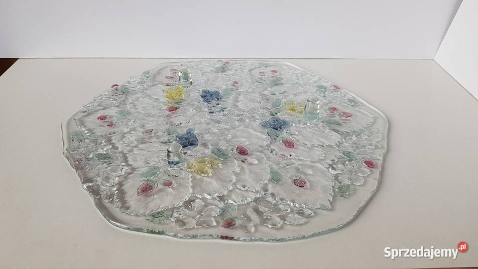 Patera Poziomki Strawberry na nóżkach kolorowe Dąbrowa Górnicza