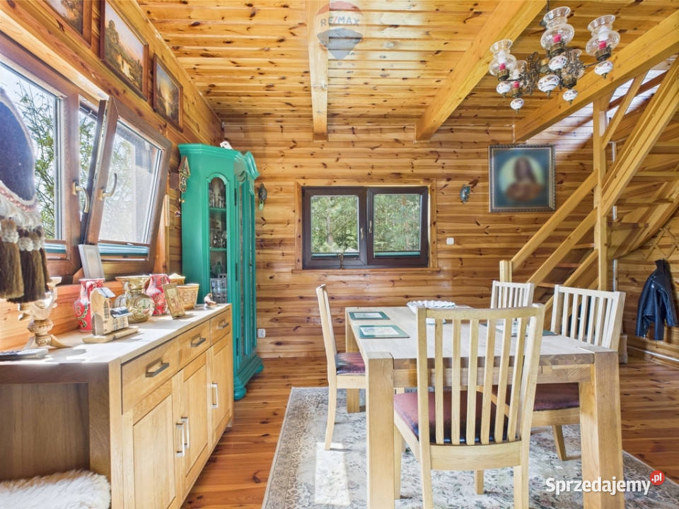 Dom w lesie na pięknej działce Kościerzyną taras Sprzedaż pomorskie Lamk