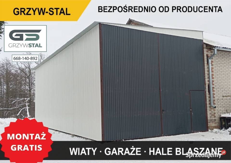 GARAŻE BLASZANEWiataHalaMagazynKonstrukcja blacha Nieruchomości kujawsko-pomorskie Radziejów