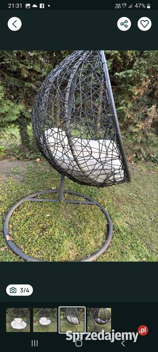 Fotel ogrodowy kokon Śrem