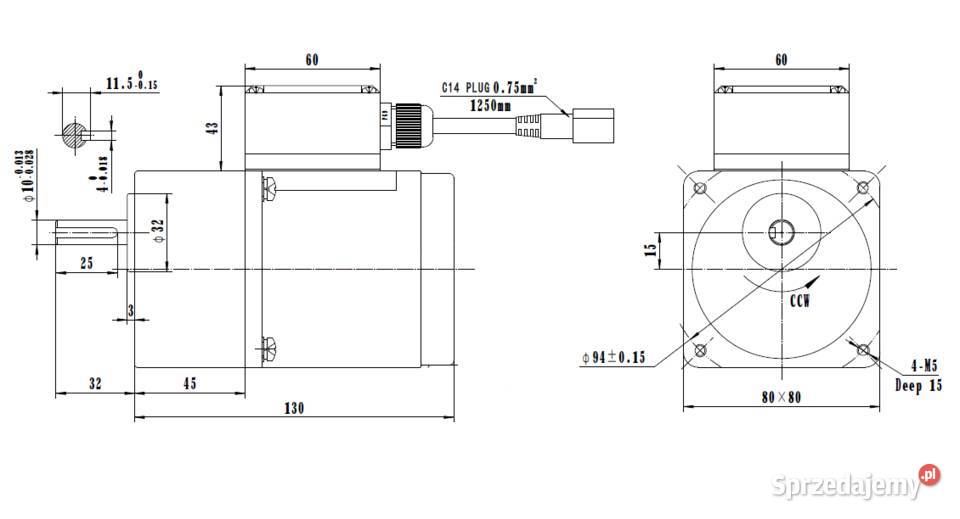 PRZEKŁADNIA SILNIK YN80 Podajnika Pieca Pelletu Solec Kujawski
