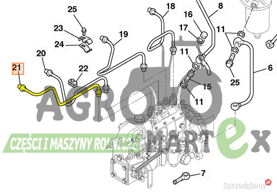 02801624 02800381 PRZEWÓD PALIWOWY NO4 ISUZU JCB sprzedam