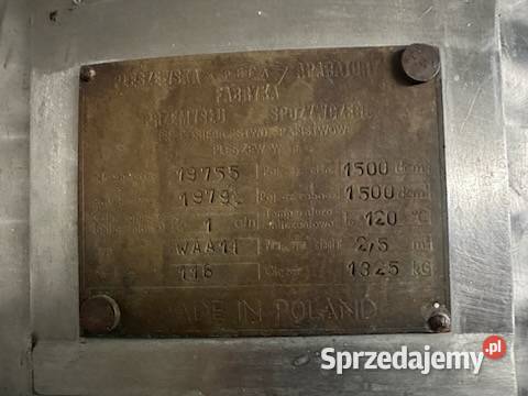 Wyparka wwa17 wwa 10 1500L pompa prowniowa