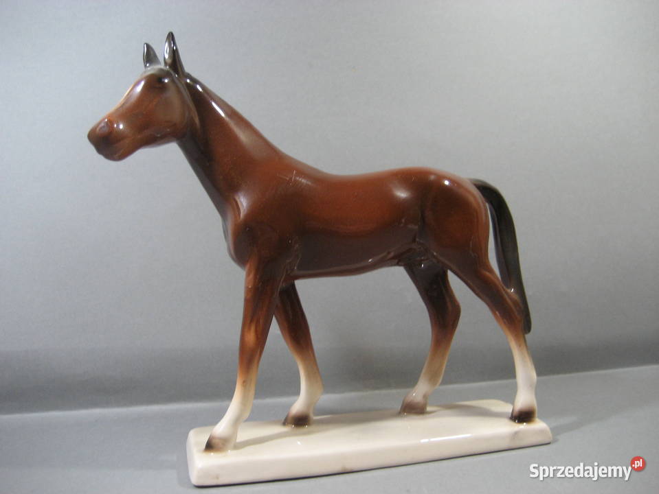 Figurka Porcelanowa Hartwig and Co Koń 16 x 17 Katowice