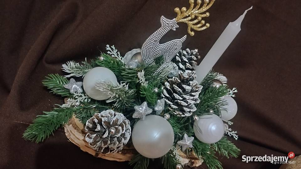 Stroik świąteczny bożonarodzeniowy
