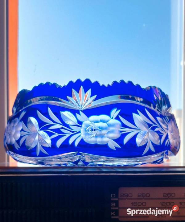 Piękna duża misa kryształowa PRL sprzedam