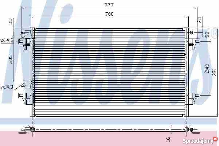 KONDENSER KLIMAT RENAULT LAGUNA II BG0 BG1 32001 Ogrzewanie, wentylacja i klimatyzacja mazowieckie Pruszków
