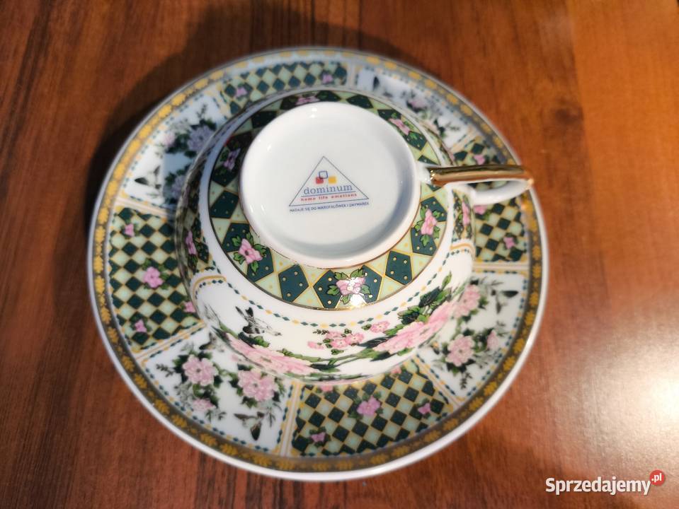 Porcelanowa filiżanka ze spodkiem Dominum Filiżanki i spodki Warszawa