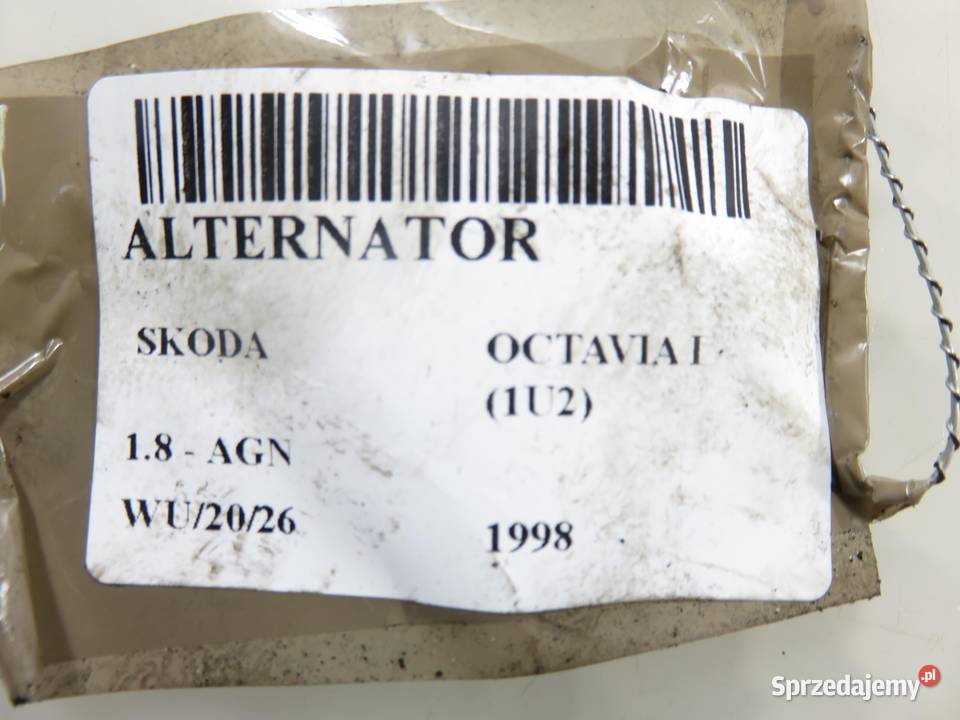 ALTERNATOR SKODA OCTAVIA I 18 0123310037 Układ elektryczny silnika małopolskie