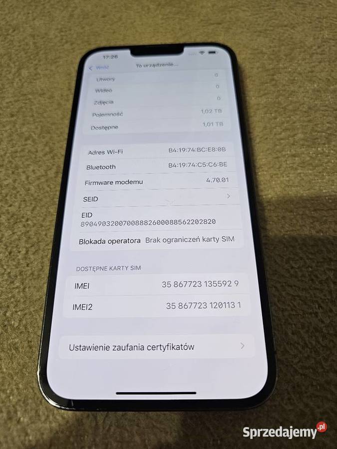 Iphone 13 Pro 1TB super stan mega pojemność w Bydgoszcz