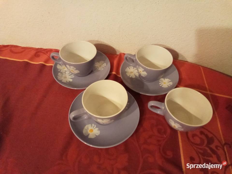 Zestaw do kawy imperium niebieski w kwiatki mazowieckie Warszawa