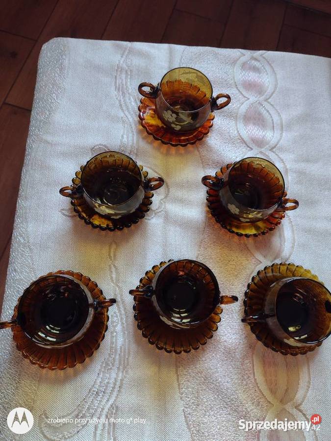 Bulionowki Piękne Szkło Miodowe Krosno