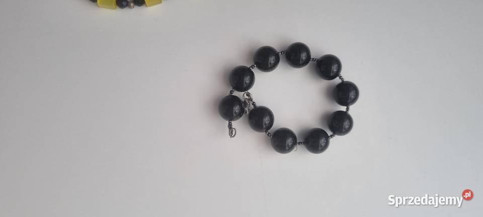 Onyks komplet naszyjnik i bransoletka Mława