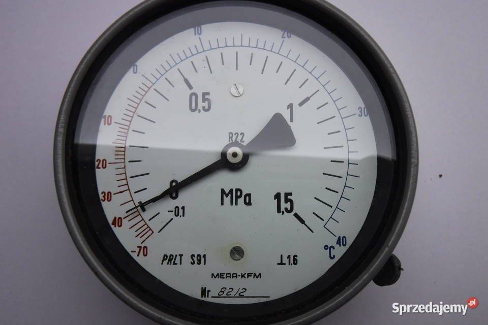 Manometr typ MW100R16R22 Ciśnieniomierz Mera KFM Otwock